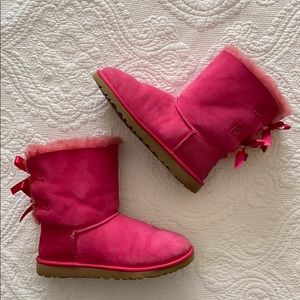 UGG Bailey Bow Pink Boots